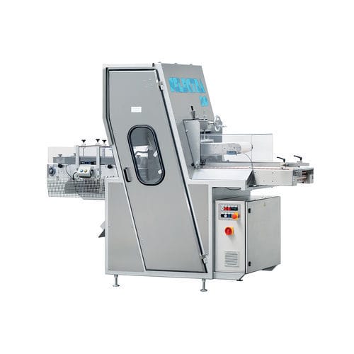 Fatiador de pão industrial totalmente automático - SL 25 - TG-Packaging bvba - com lâmina de fita contínua / horizontal / com esteira transportadora
