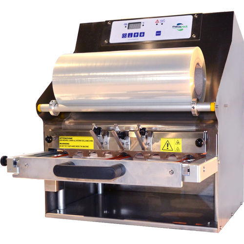 Seladora semiautomática - S605 - Mecapack - para embalagem de produtos alimentares / de bandejas / de filme plástico