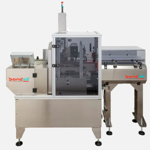 Máquina cintadora automática - TXL series - Bandall B.V. - com esteira transportadora / para impressão / para hortaliças