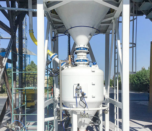 Sistema de transporte pneumático contínuo - DÜZLEM METAL SANAYI VE TICARET LTD STI - de descarga / em fase densa / para produtos a granel