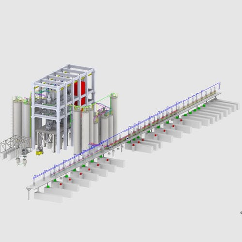 Sistema de alimentação automático - DÜZLEM METAL SANAYI VE TICARET LTD STI - pneumático / para linha de produção / para resina