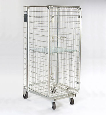 Container aramado com rodas multiusos - SUFILOG - com prateleiras / encaixável