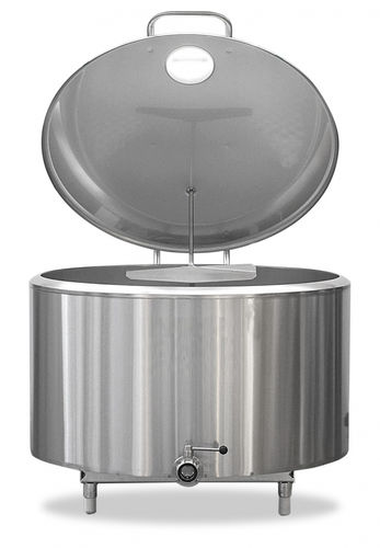 Tanque para leite - E.T.A. S.r.l. - em aço inoxidável / cilíndrico / de resfriamento