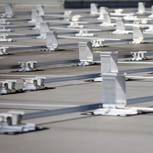 Estrutura de fixação fotovoltaica para terraço de cobertura - MSP-FR-EW - Ernst Schweizer AG - em alumínio