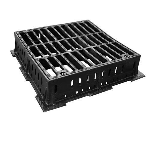 Grade de piso metálica - DRAINQUEEN D400 - Fonderie Belli SPA - para cargas pesadas / para tampa de esgoto / para estacionamento