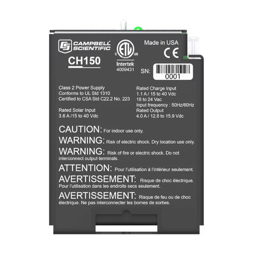 Controlador de carga para bateria - CH150 - Campbell Scientific Ltd.