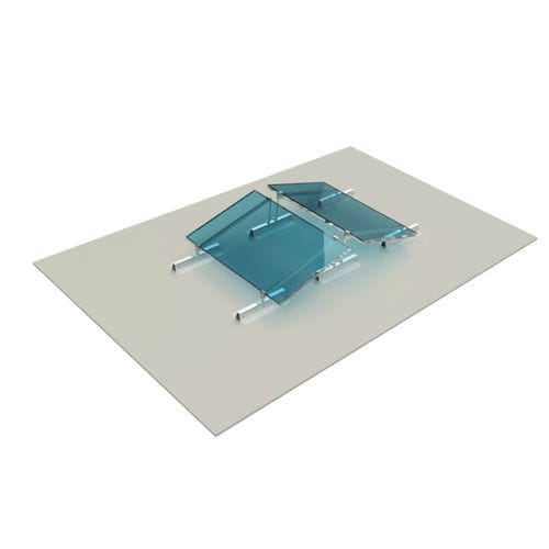 Estrutura de fixação fotovoltaica para terraço de cobertura - ROOF-SOLAR TILTED TPO - Dome Solar - para instalação vertical / em alumínio / em aço inoxidável