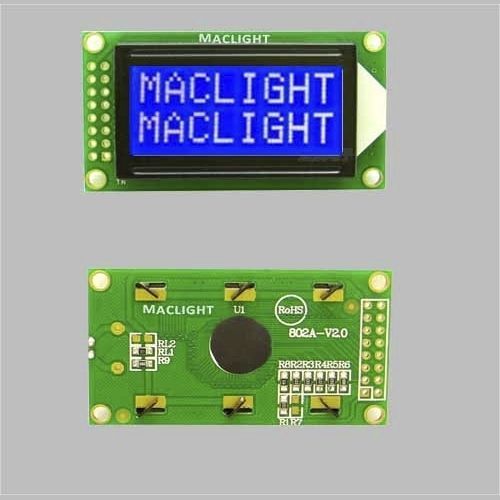 Módulo de visualização LCD STN - MLC802Y-1 - Maclight Display Co., Limited - monocromático / de 2 linhas / MPU 8 bits
