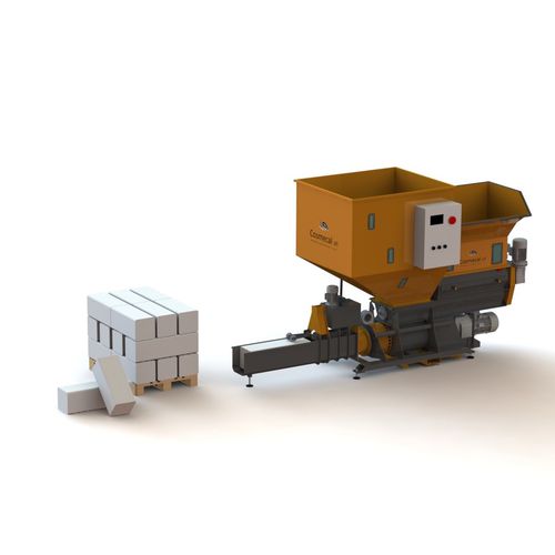 Compactador de resíduos para poliestireno - TAURUS- 485 - Cosmecal srl - estacionário / para descarga / de rosca