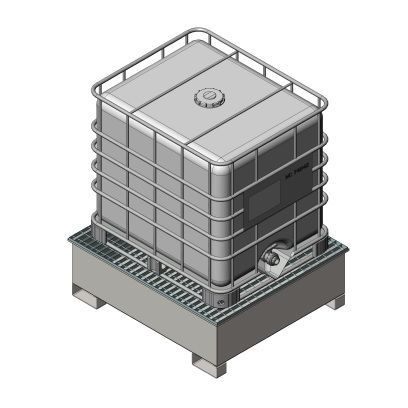 Bacia de contenção multiusos - Eurial - para contentor IBC / 3 tambores / de produtos líquidos