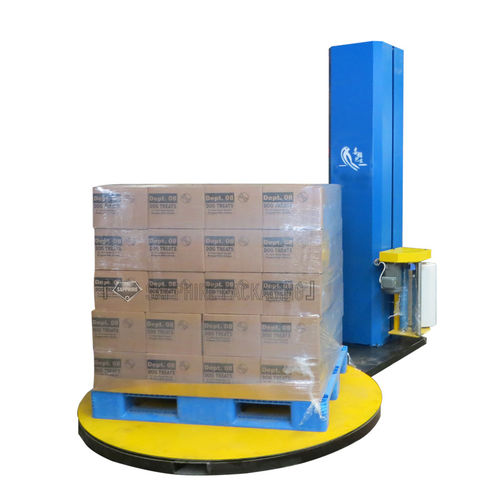 Envolvedora com plataforma giratória - TP1650F-L - Shandong Sapphire Packaging Machinery - vertical / automática / para produtos químicos