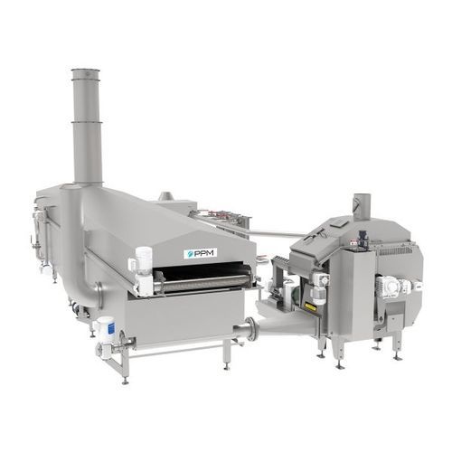 Fritadeira industrial contínua - PPM Technologies, LLC - para frutos secos / com sistema transportador / automática