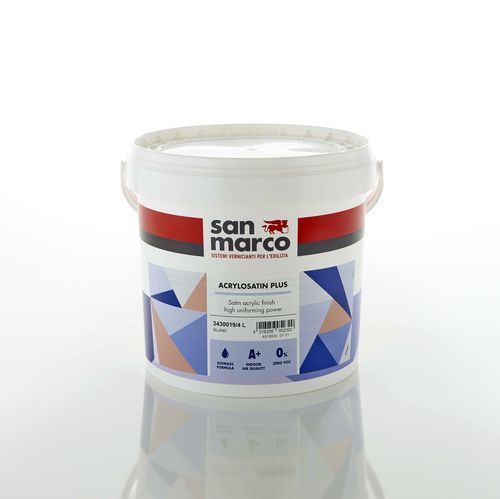 Tinta de acabamento - Acrylosatin plus - SAN MARCO - em acrílico / à base de água / para parede