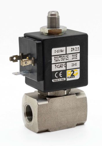 Válvula solenoide de ação direta - R2ICT NC - R2G Fluidics Srl - 3/2 vias / normalmente fechada / para água