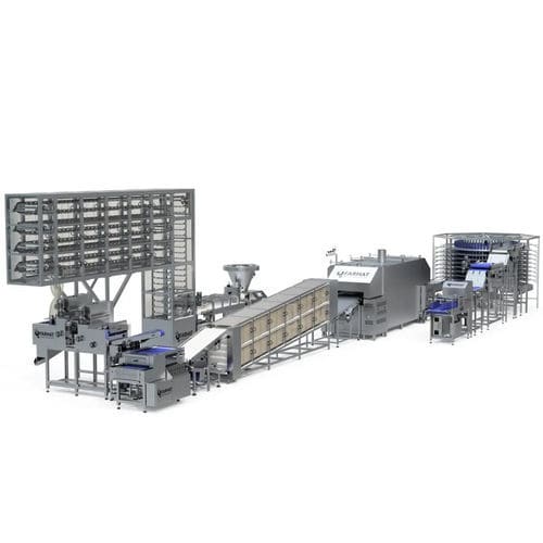 Linha de produção de pão pita - Farhat Bakery Equipment - automática