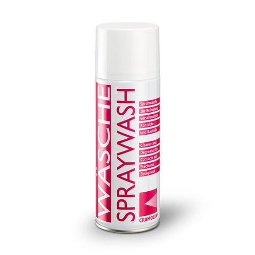 Detergente aerossol - Cramolin SPRAYWASH - ITW Industrial Solutions - à base de solvente / para contato elétrico / para eletrônica