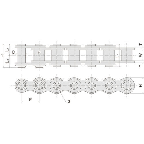 Corrente em aço inoxidável - SS HP - Sugiyama Chain Co., Ltd. - de transmissão / de eixo oco / ANSI