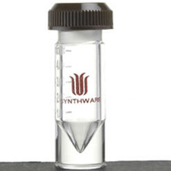 Frasco com fundo plano - V130701  - Synthware glass - de fundo cônico / em vidro / com tampa
