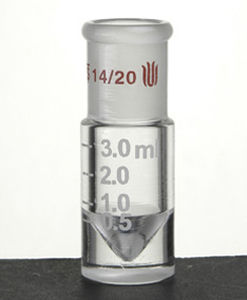 Frasco com fundo plano - V141008  - Synthware glass - de fundo cônico / em vidro / com tampa