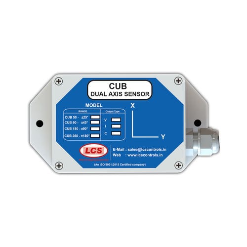 Sensor de inclinação de dois eixos - x1 - LCS Controls Private Limited - 4–20 mA / com saída de tensão / com saída de corrente