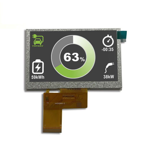 Módulo de visualização 4,3" - HG043WV023T01 - Shenzhen Hongguang Display Co., Ltd - TFT LCD / IPS / com tela sensível ao toque capacitiva