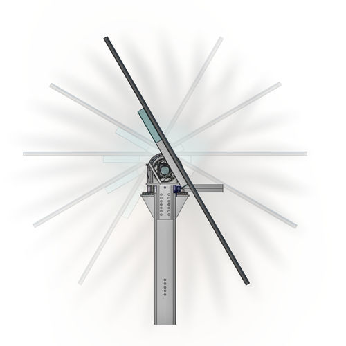 Rastreador solar de um eixo - SUN RIDER© - Mecasolar - fixo