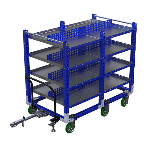 Carrinho de movimentação - FQ-0205 - OPEX FACTORY - em aço / 4 níveis / de perfis