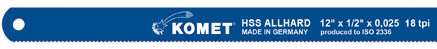 Lâmina para serra de metais - ALLHARD - KOMET - HSS / para metais