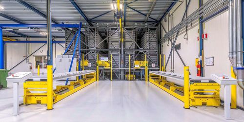 Carrossel de armazenamento horizontal - MobilMat - Intertex Maschinenbau Ingeborg Deiss GmbH & Co. - de caixas de papelão / para produtos acabados / para paletes