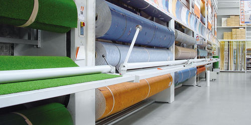 Carrossel de armazenamento para rolos - TeboMat - Intertex Maschinenbau Ingeborg Deiss GmbH & Co. - vertical / para tecidos em rolo / para tapetes