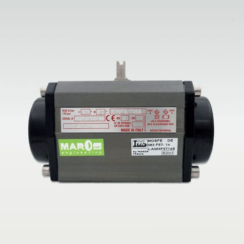 Atuador de válvula pneumático - Mosfe - MAROS Engineering - rotativo / tipo pinhão e cremalheira / de simples ação