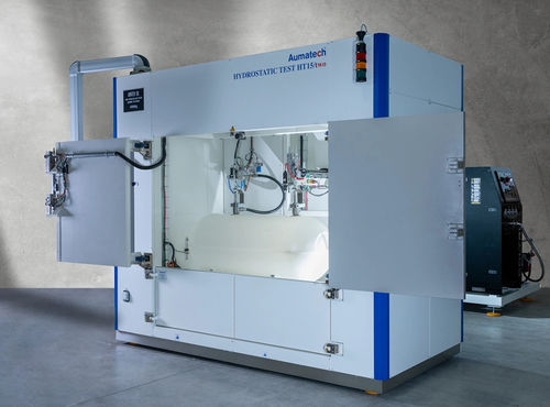 Máquina de ensaio hidrostática - HT-30 - AUMATECH srl - controlada por CLP / para recipiente pressurizado / compacta