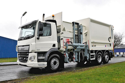 Empilhadeira lateral híbrida - ﻿FMO PLUS - Farid Zoeller group - guiada automaticamente / de movimentação / para contêineres