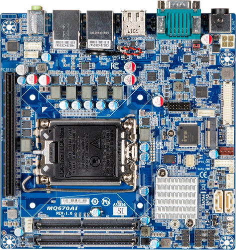 Placa-mãe mini-ITX - mITX-Q670A - GIGAIPC - Intel® Core i5 / Intel® Core i3 / Intel® Core i7