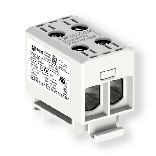 Borne de potência - VC05-0016 - ZELEC - para trilho DIN / com ligação de parafuso / isolado