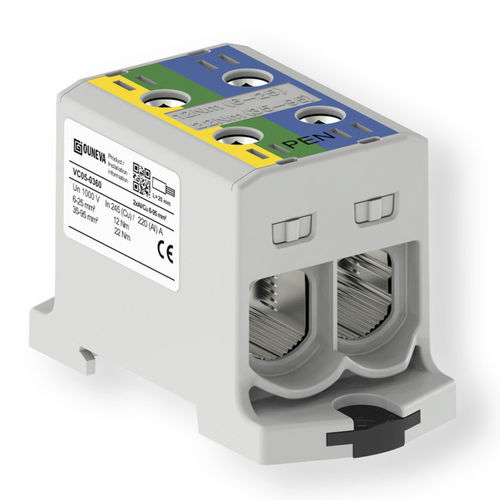 Borne de potência - VC05-0360 - ZELEC - para trilho DIN / com ligação de parafuso / isolado