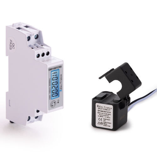 Medidor de energia elétrica trifásico - EM1100TCRS - ZELEC - monofásico / para trilho DIN / RS-485