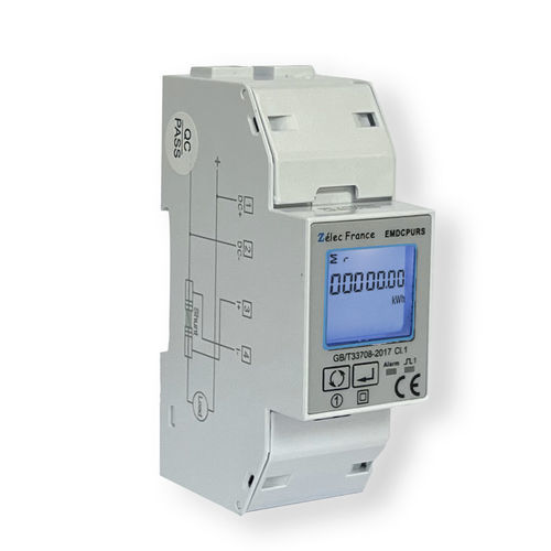 Medidor de energia elétrica monofásico - EMDCPURS - ZELEC - para trilho DIN / RS-485 / MODBUS