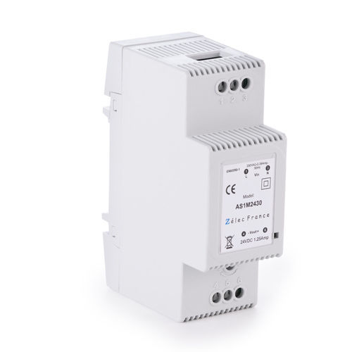 Fonte de alimentação elétrica chaveada - AS1M2430 - ZELEC - para trilho DIN / CA/CC / estabilizada