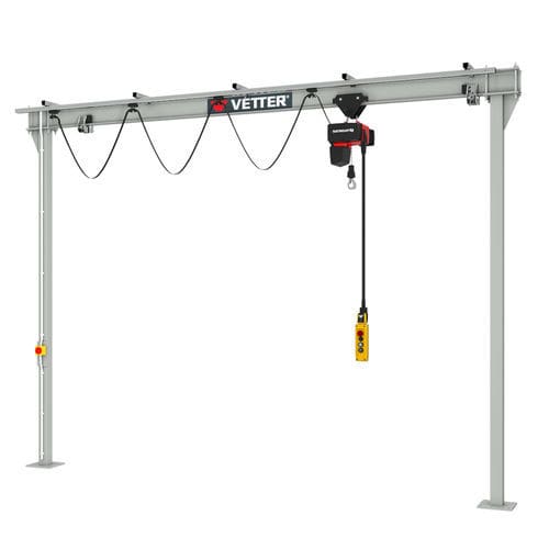 Guindaste de pórtico para trilho - P100 - VETTER Krantechnik GmbH - para oficina / univiga / elétrico