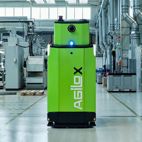 Robô móvel autônomo (AMR) de movimentação - AGILOX ONE - AGILOX Services GmbH - para armazém / de garfo