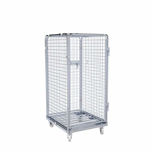 Container aramado com rodas de tela metálica - MAD5AC1350COZ101 - FEIL rolltainer GmbH - antifurto