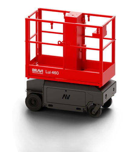Plataforma elevatória móvel - Lui 460 - BRAVI PLATFORMS - com bateria / para corredores estreitos / compacta