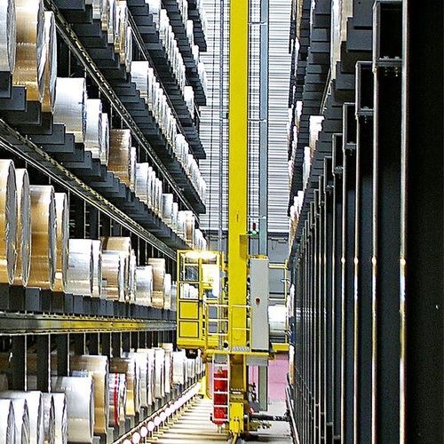 Transelevador para sistema de organização - Körber Supply Chain GmbH - para armazém / para paletes