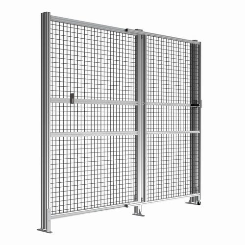 Porta de correr - 5415 series - trimat srl - de alumínio / em aço galvanizado / em tela metálica