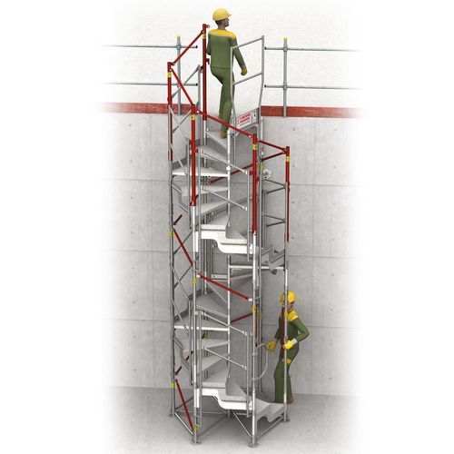 Escada fixa para ambiente externo - FORTAL - de alumínio / de obras