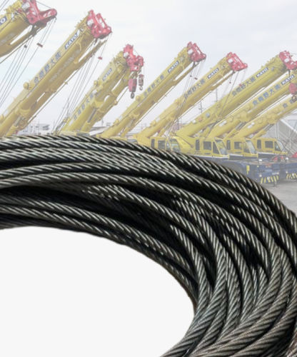 Cabo de elevação para guindaste em terrenos difíceis - C.F.WIREROPE, LTD - para guindaste telescópico / em aço / flexível