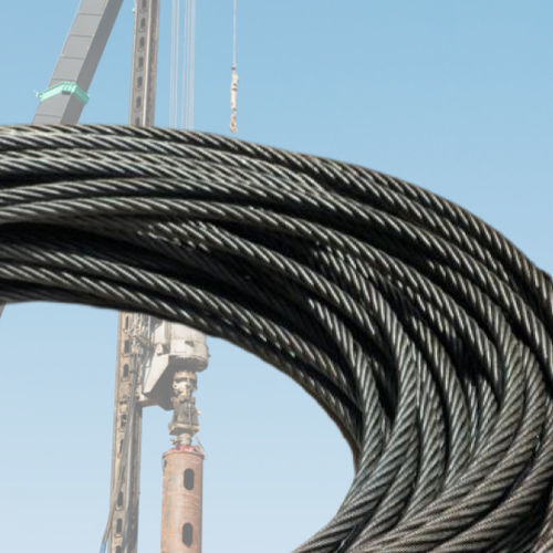 Cabo metálico para mineração - C.F.WIREROPE, LTD - para perfuração / para campos de petróleo e gás / em aço