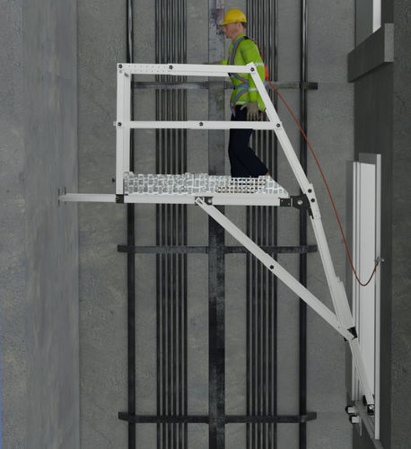 Andaime móvel - DSW SOLUTIONS - para fachada / para caixa de elevador / com escada