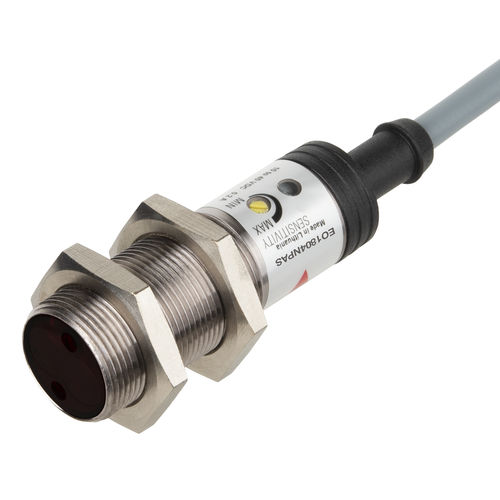 Sensor fotoelétrico difuso - EO1804NPAS - Carlo Gavazzi Automation SpA - cilíndrico / infravermelho / IP67